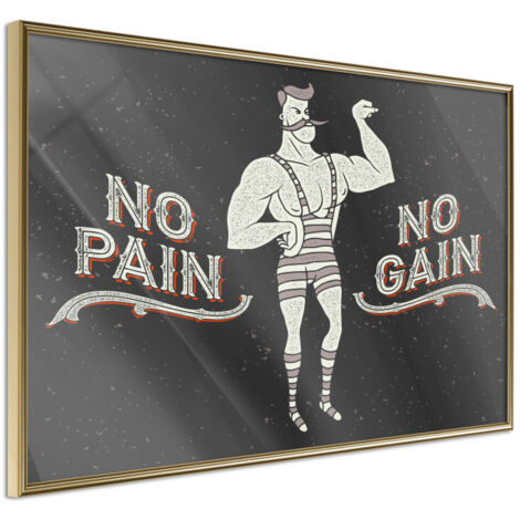 Affiche Murale Encadrée "Athlete" 45 x 30 cm Or