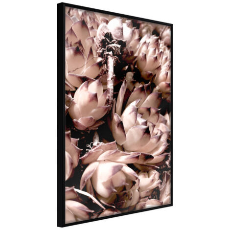 Affiche Murale Encadrée "Autumnal Flowers" 21 x 30 cm Noir