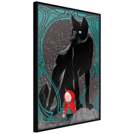 Affiche Murale Encadrée "Bad Wolf" 30 x 42 cm Noir