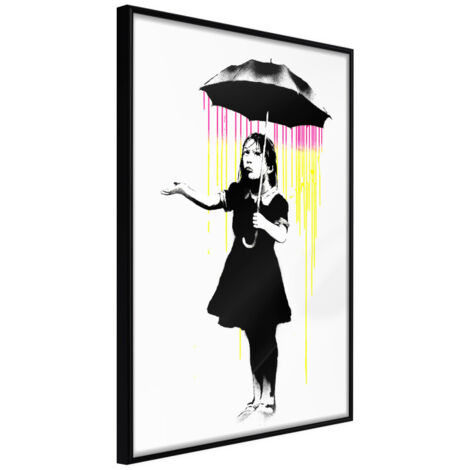 Affiche Murale Encadrée "Banksy Nola" 21 x 30 cm Noir