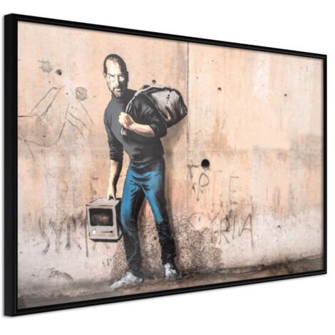 Affiche Murale Encadrée "Banksy The Son" 30 x 20 cm Noir