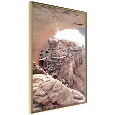 Affiche Murale Encadrée "Beauty of the Canyon" 21 x 30 cm Or