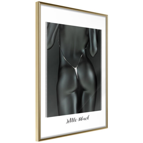 Affiche Murale Encadrée "Beauty of the Female Body" 21 x 30 cm Or