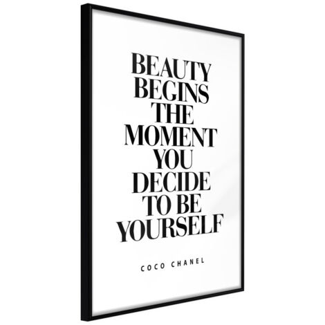 Affiche Murale Encadrée "Beginning of the Beauty" 21 x 30 cm Noir
