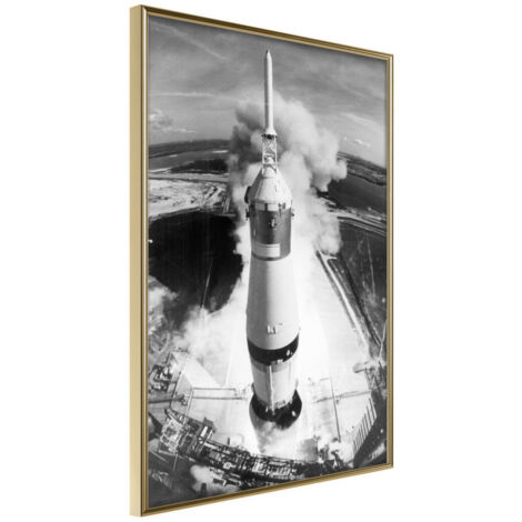 Affiche Murale Encadrée "Beginning of the Mission" 21 x 30 cm Or