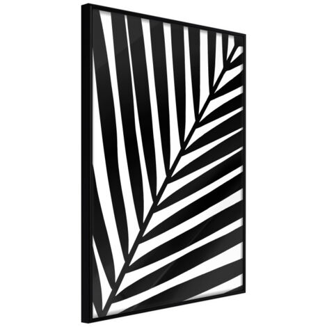 Affiche Murale Encadrée "Black Palm" 21 x 30 cm Noir