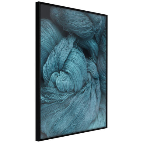 Affiche Murale Encadrée "Blue Skein" 40 x 60 cm Noir