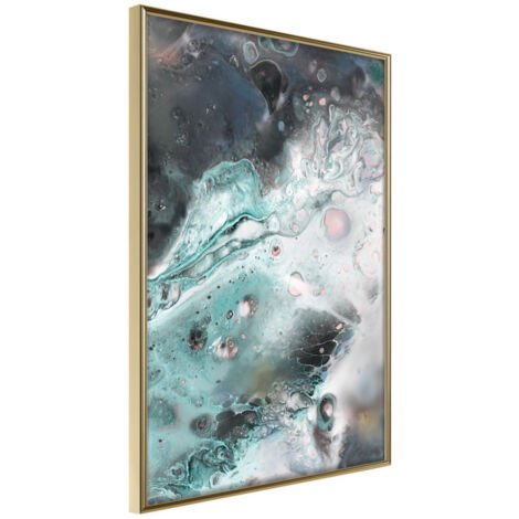 Affiche Murale Encadrée "Border of Land and Water" 40 x 60 cm Or