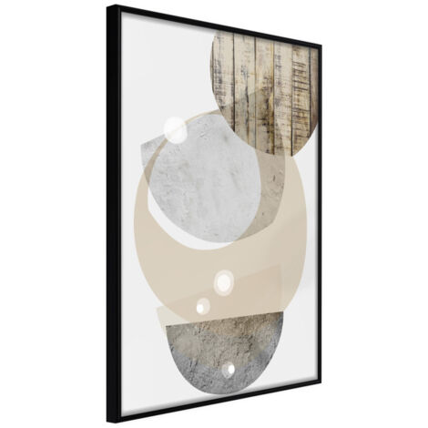 Affiche Murale Encadrée "Bowls Collection" 21 x 30 cm Noir