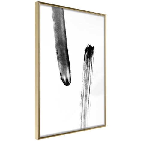 Affiche Murale Encadrée "Braking Distance" 21 x 30 cm Or