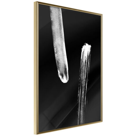 Affiche Murale Encadrée "Braking Distance Black" 21 x 30 cm Or