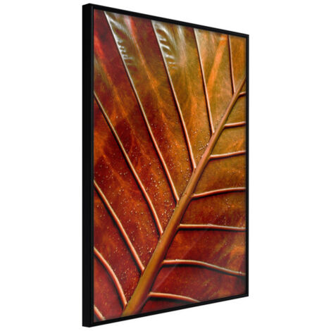 Affiche Murale Encadrée "Bronze Leaf" 21 x 30 cm Noir