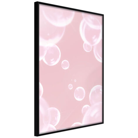 Affiche Murale Encadrée "Bubble Pleasure" 30 x 42 cm Noir