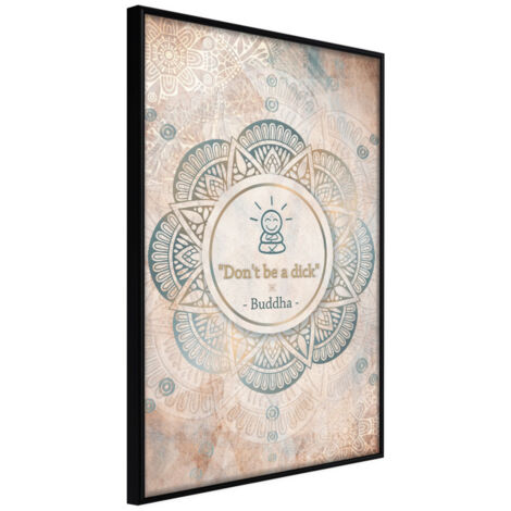 Affiche Murale Encadrée "Buddha Is Right" 21 x 30 cm Noir