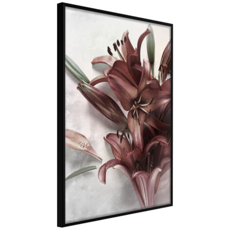 Affiche Murale Encadrée "Burgundy Solace" 21 x 30 cm Noir