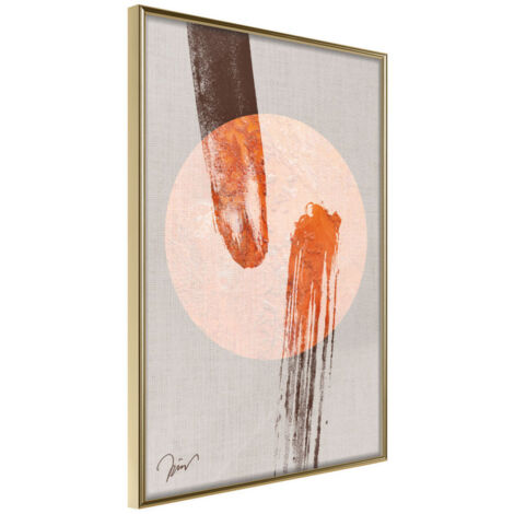 Affiche Murale Encadrée "By a Hair's Breadth" 21 x 30 cm Or