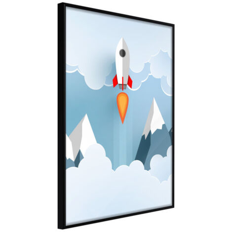Affiche Murale Encadrée "Bye Bye Earth" 30 x 42 cm Noir