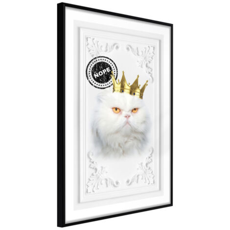Affiche Murale Encadrée "Cat Rules II" 21 x 30 cm Noir