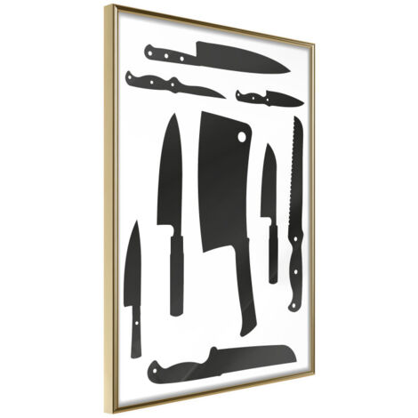 Affiche Murale Encadrée "Chef's Must-Have " 21 x 30 cm Or