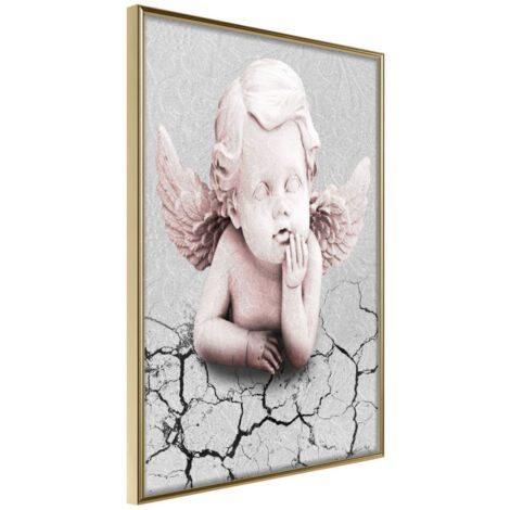 Affiche Murale Encadrée "Cherub" 21 x 30 cm Or