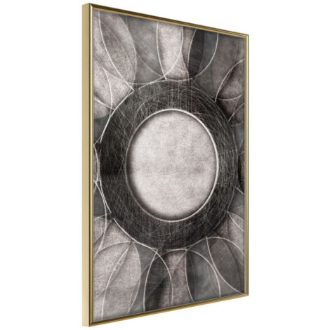 Affiche Murale Encadrée "Circles" 40 x 60 cm Or
