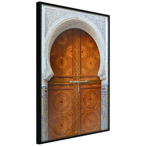Affiche Murale Encadrée "Closed Passage Brown" 40 x 60 cm Noir