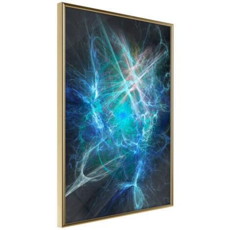 Affiche Murale Encadrée "Combination of Elements" 21 x 30 cm Or