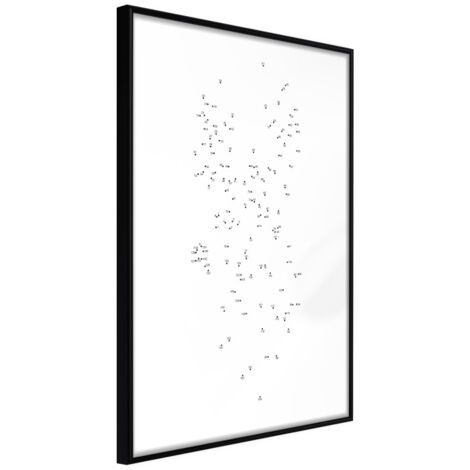 Affiche Murale Encadrée "Connect the Dots" 30 x 42 cm Noir
