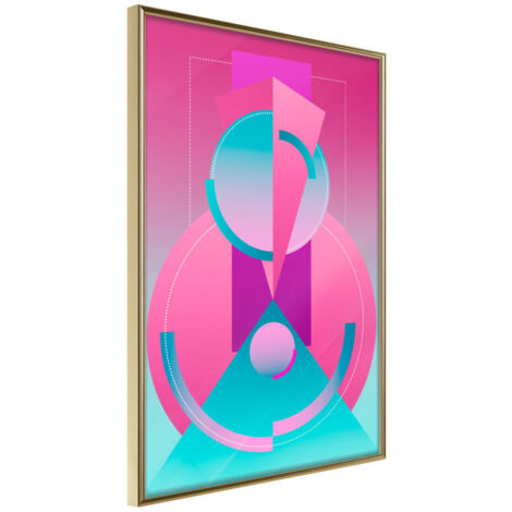 Affiche Murale Encadrée "Constructivist Train" 21 x 30 cm Or