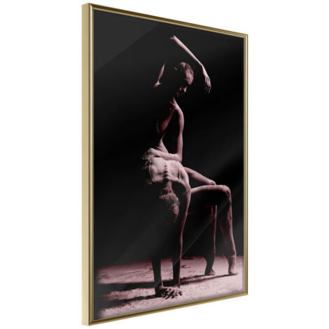 Affiche Murale Encadrée "Contemporary Dance" 21 x 30 cm Or