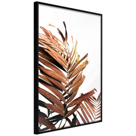 Affiche Murale Encadrée "Copper Palm" 30 x 42 cm Noir