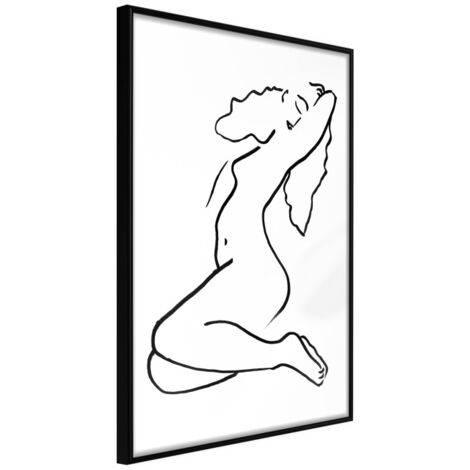 Affiche Murale Encadrée "Coquettish Pose" 30 x 42 cm Noir