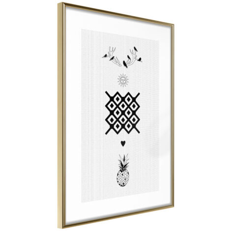 Affiche Murale Encadrée "Creativity" 21 x 30 cm Or