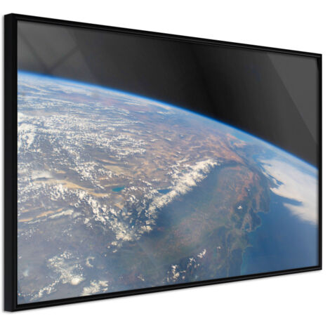 Affiche Murale Encadrée "Curve of the Earth" 45 x 30 cm Noir