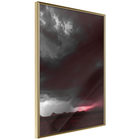 Affiche Murale Encadrée "Dark Sky" 21 x 30 cm Or