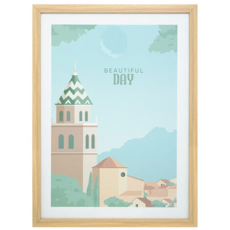 Affiche Murale Encadrée "Day" 30x40cm Multicolore