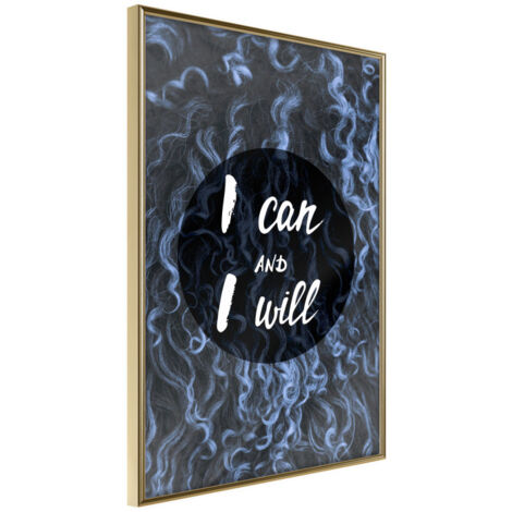 Affiche Murale Encadrée "Decisiveness" 21 x 30 cm Or