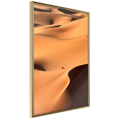 Affiche Murale Encadrée "Desert Landscape" 21 x 30 cm Or