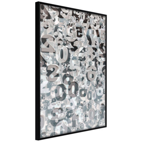 Affiche Murale Encadrée "Digits" 30 x 42 cm Noir