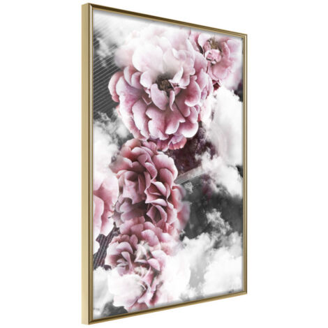 Affiche Murale Encadrée "Divine Flowers" 21 x 30 cm Or