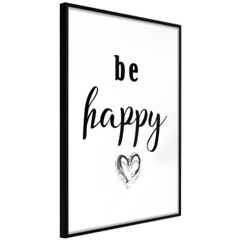 Affiche Murale Encadrée "Don't Worry" 30 x 42 cm Noir