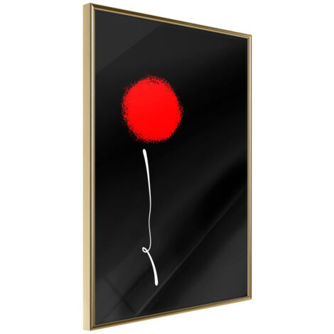 Affiche Murale Encadrée "Dot and Line" 21 x 30 cm Or