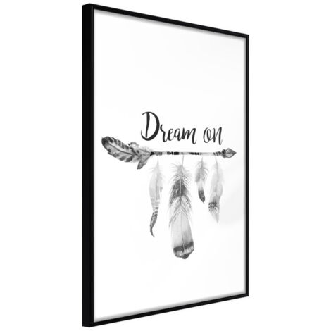 Affiche Murale Encadrée "Dreamer" 21 x 30 cm Noir
