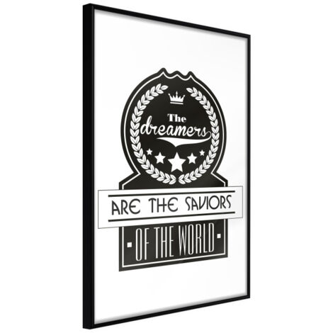 Affiche Murale Encadrée "Dreamers " 21 x 30 cm Noir