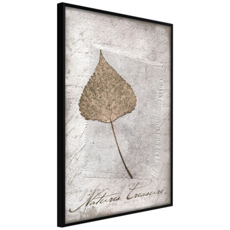 Affiche Murale Encadrée "Dried Leaf" 21 x 30 cm Noir