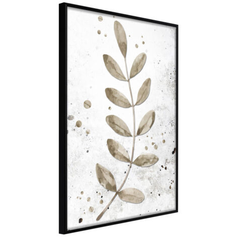 Affiche Murale Encadrée "Dried Twig" 21 x 30 cm Noir