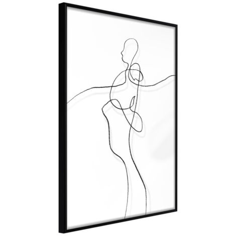 Affiche Murale Encadrée "Entanglement" 30 x 42 cm Noir