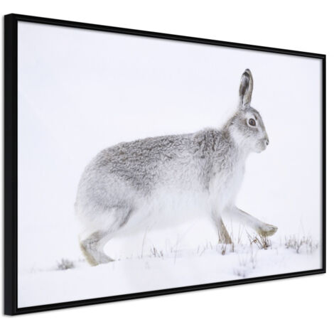 Affiche Murale Encadrée "Escape in the Snow" 30 x 20 cm Noir