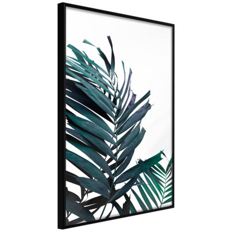 Affiche Murale Encadrée "Evergreen Palm Leaves" 40 x 60 cm Noir
