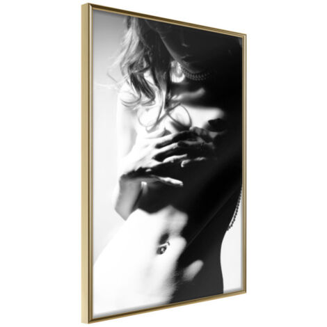 Affiche Murale Encadrée "Feminine Beauty" 21 x 30 cm Or